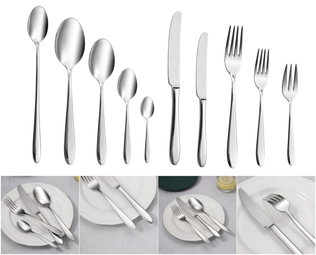 304 Stainless Steel Cutlery Tableware Fork/Spoon/Knife Environmental Dinnerware for Hotel/Restaurant/House/Gift with LFGB/EU/SGS Certificate