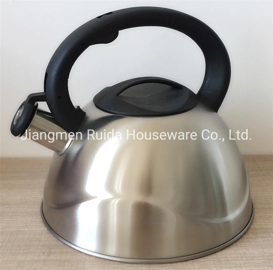 Stainless Steel Kitchenware Set on TV Selling 3.0 Liter Stainless Steel Tea Kettle in Silicon Handle and Ss Handles