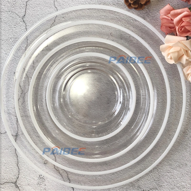 Glass Dinnerware Sets Wedding Popular Glass Plate Sets High Transparent Gold Rim Glass Plate