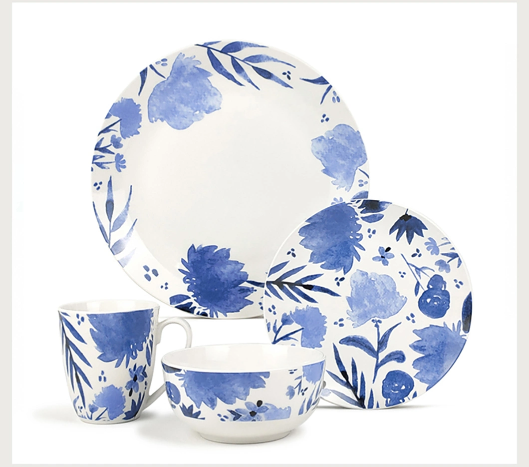 Wholesale Amazon 16PCS Porcelain China Ceramic Dinner Set Luxury Dinnerware