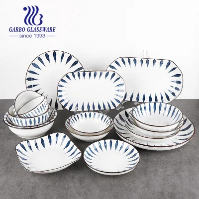 Promozione All'ingrosso della fabbrica Rotonda in ceramica Ciotola di zuppa di ceramica Insalatiera Ciotola da 5,5 pollici per uso domestico dell'hotel Stoviglie in ceramica sicure per microonde, lavastoviglie