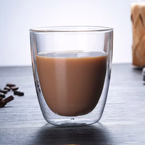 Tazza in vetro con piattino, logo personalizzato e adesivi fatti a mano, tazze da tè, piattino, servizi da tè e caffè