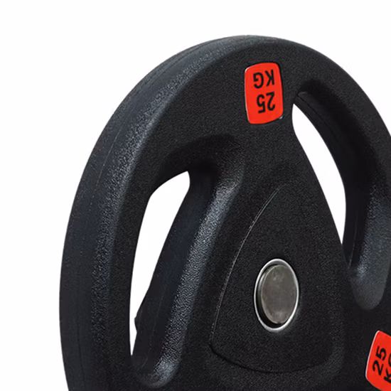Piastre di testa in gomma all'ingrosso per sollevamento pesi in palestra, standard nere, piastre di peso con bilanciere da 2 pollici lbs kg, piastre di peso per sollevamento di potenza, piastre di peso per attrezzature fitness